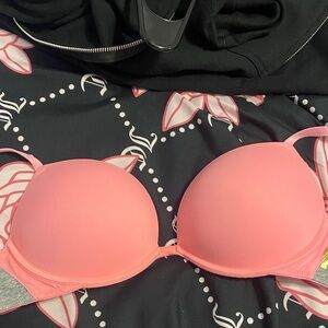 Victoria's Secret coral Pink and Purple Bra